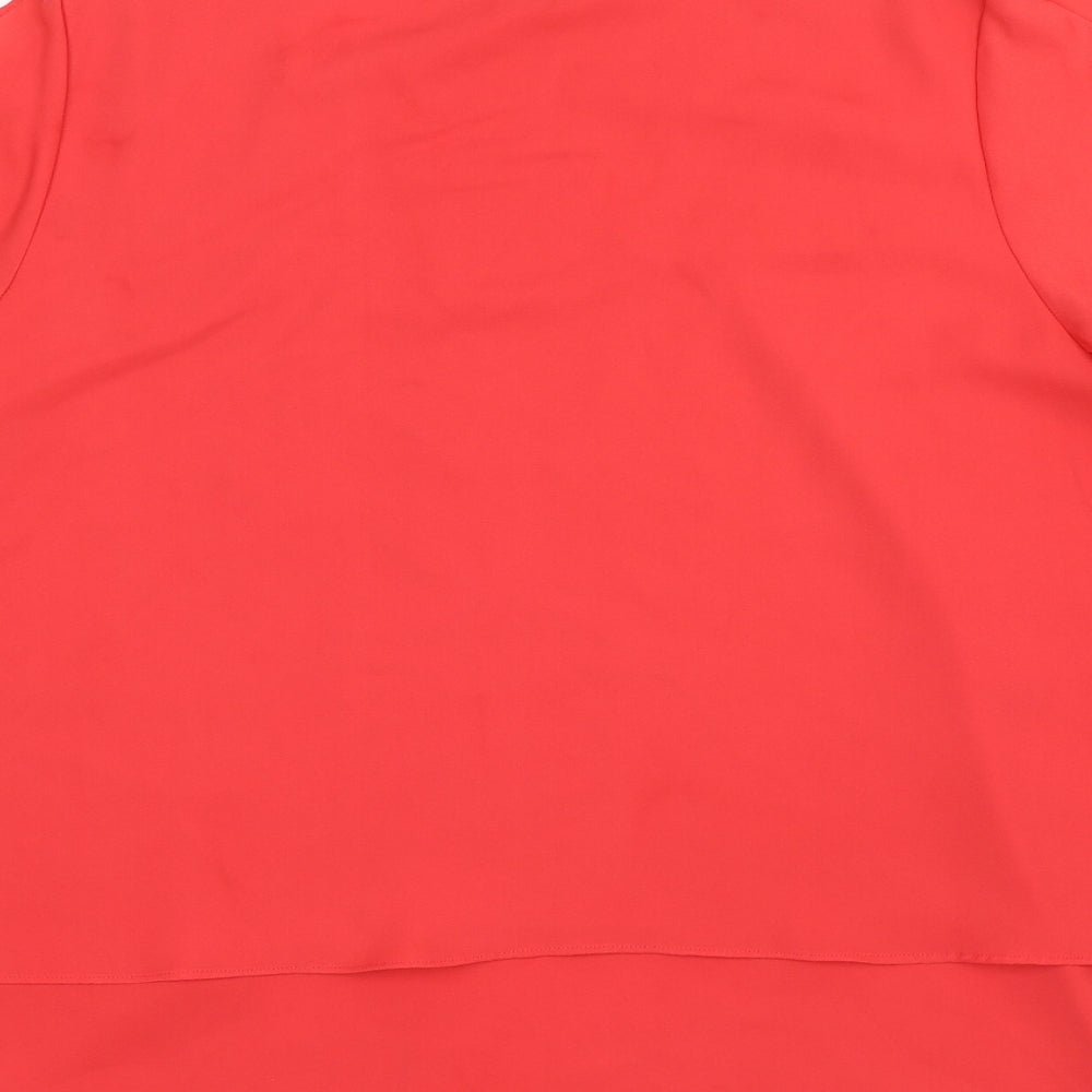 Papaya Womens Red Basic Blouse Size 16