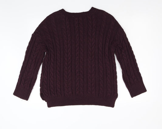 Primark Womens Red Knit Pullover Jumper Size M