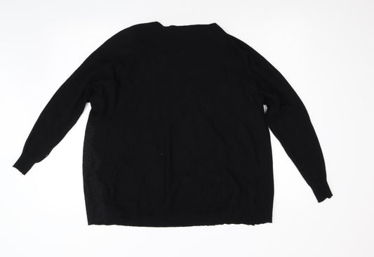 Sweet Girl Womens Black Knit Pullover Jumper Size M