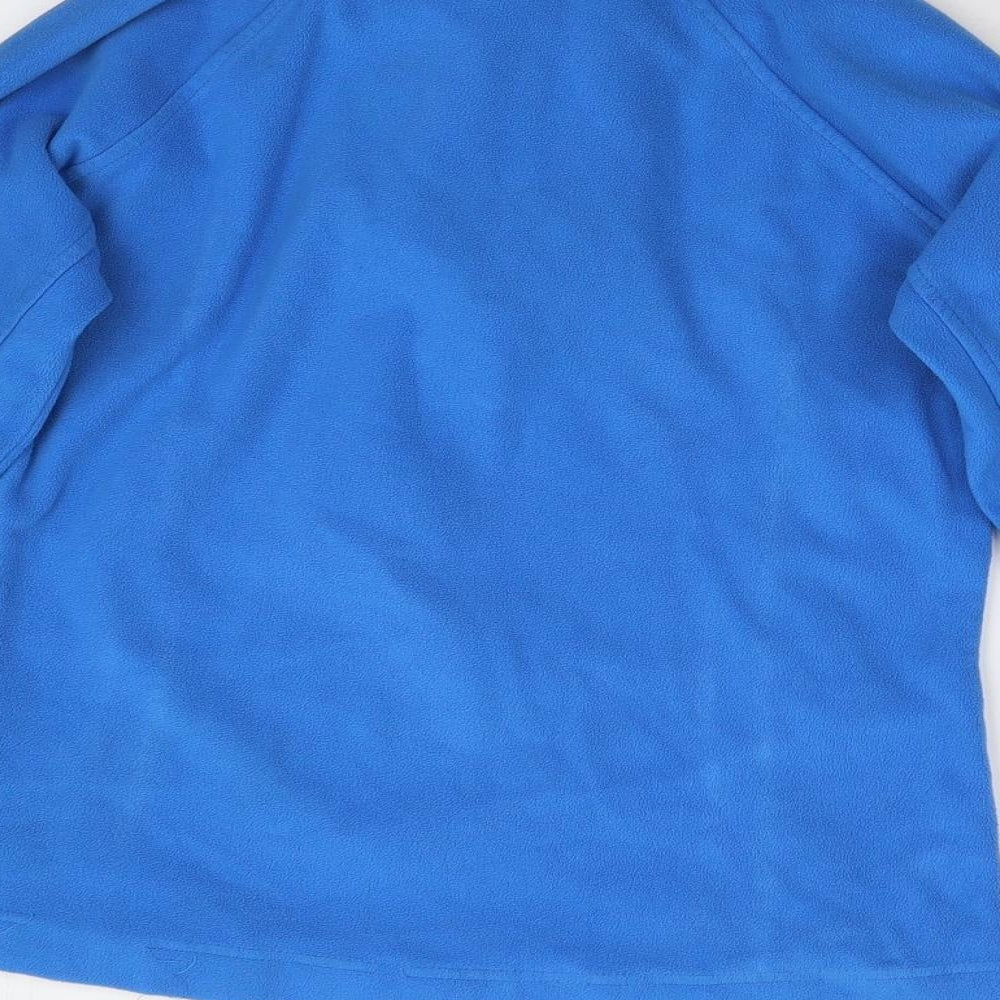 Womens UK Size 8 Mountain Life Blue Henley Jumper