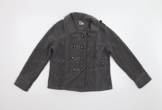 NEXT Girls Grey Fleece Jacket Size 12 Years
