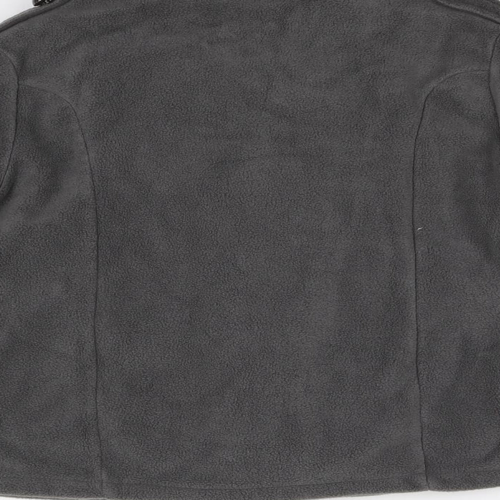Brand and care label for Next girls’ grey fleece jacket, size 12, years