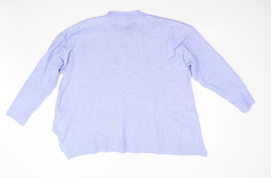 Womens UK Size XL M&S Blue Pullover Jumper