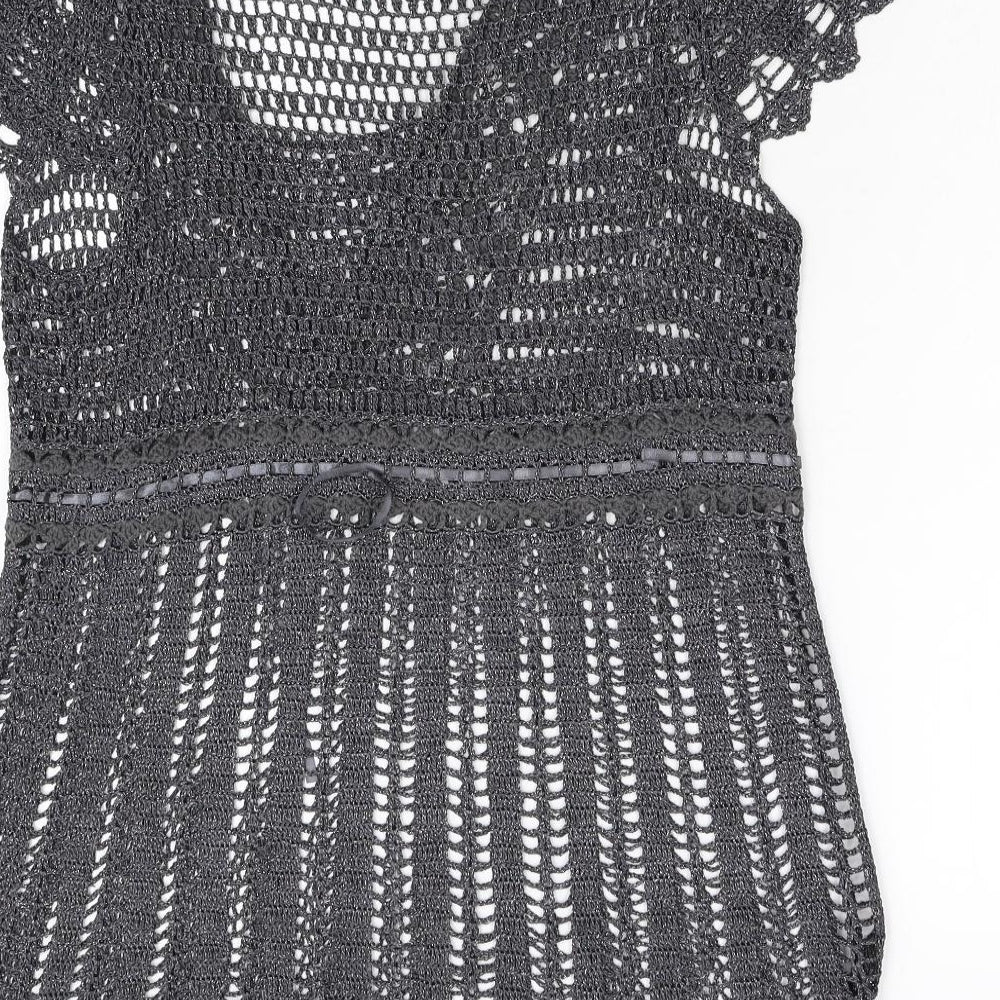 M&S Womens Grey Knit Pullover Jumper Size M