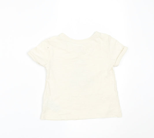 Gap Girls Ivory Basic T-Shirt Size 2 Years - smile