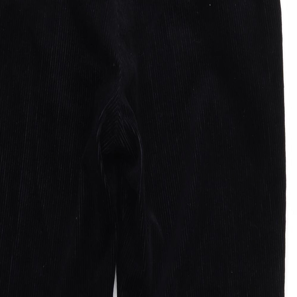 Womens UK Size XS Preworn Regular Fit Black Trousers