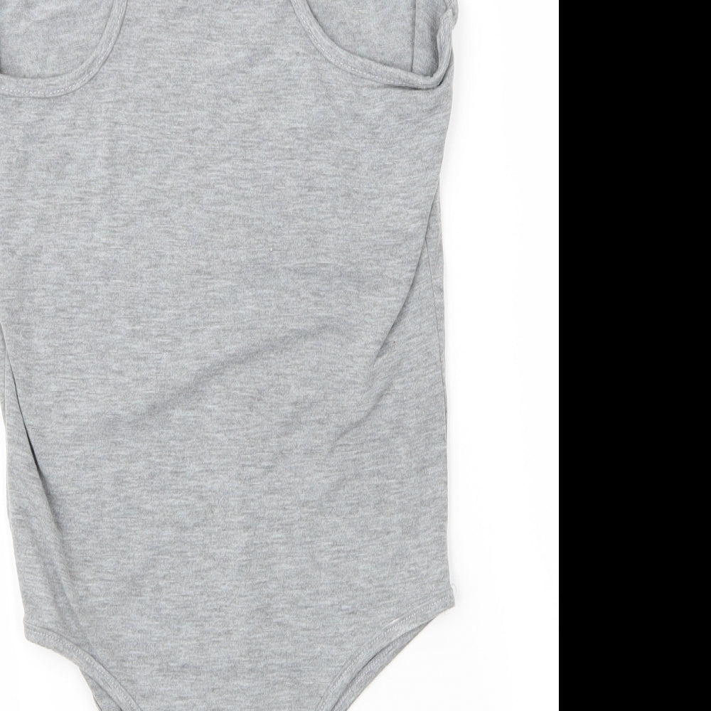 PRETTYLITTLETHING Womens Grey Unitard One-Piece Size 8