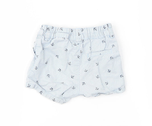 H&M Baby Blue Striped Cropped Trousers Size 3-6 Months