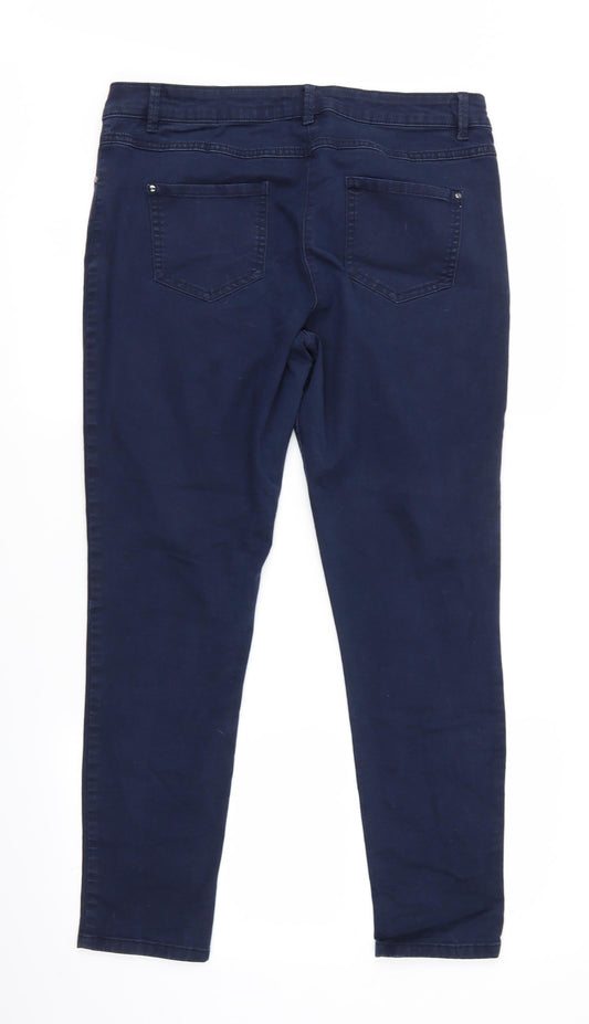 George Womens Blue Chino Trousers L30 in