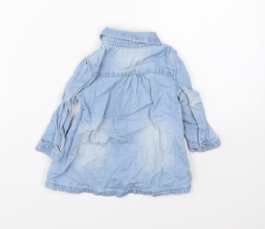 F&F Girls Blue Shift Size 3-6 Months