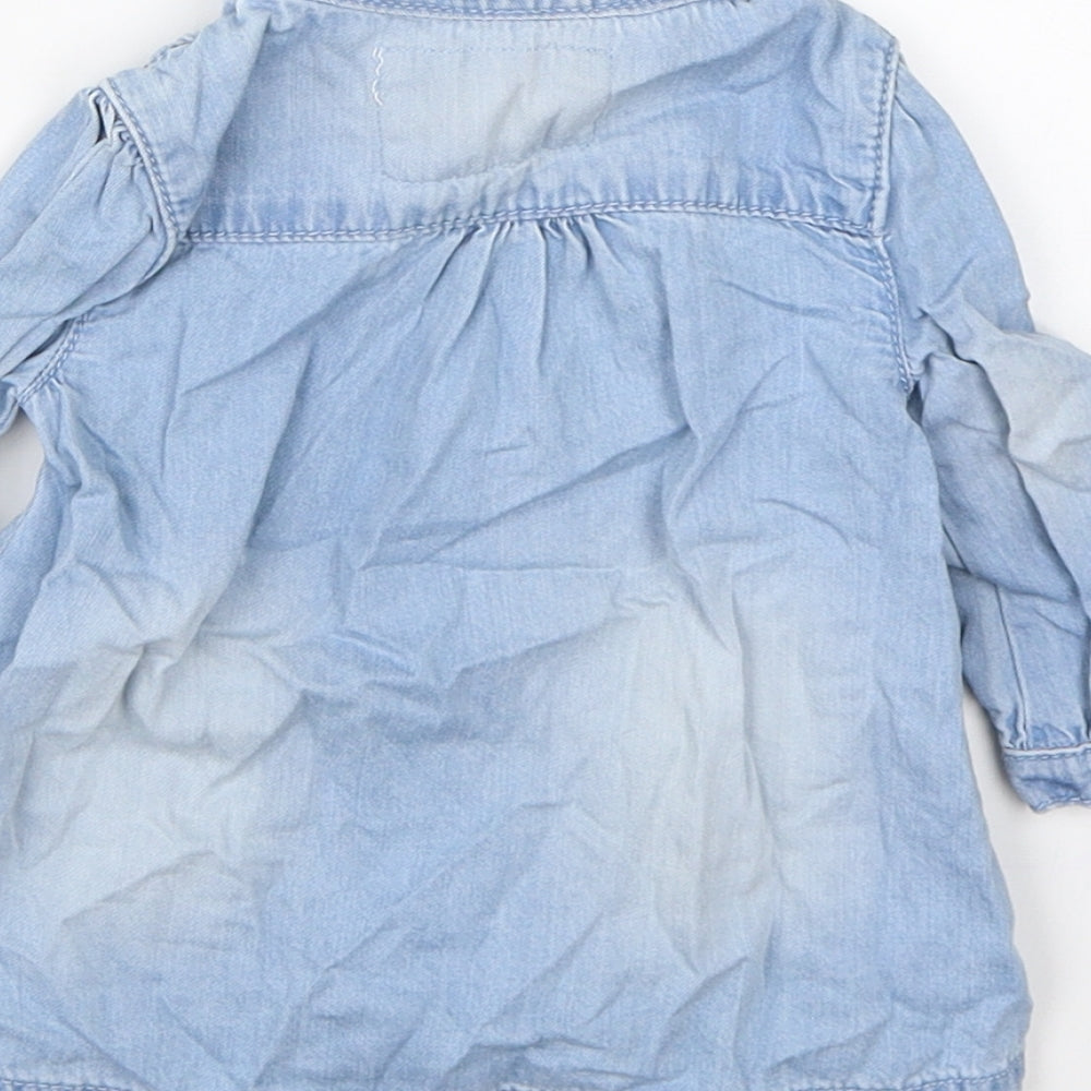 F&F Girls Blue Shift Size 3-6 Months