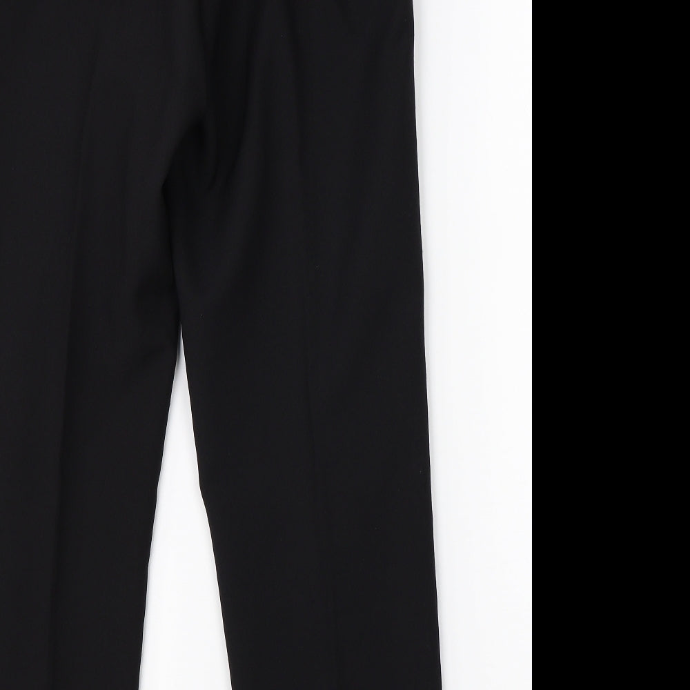 Womens UK Size 12 Preworn Regular Fit Dress Pants Black Trousers
