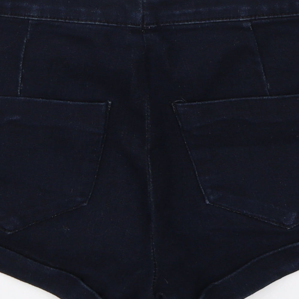 FOREVER 21 Womens Blue Denim Hot Pants Shorts Size 24 in