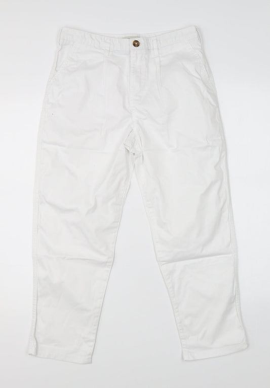 Womens UK Size 8 F&F Regular Fit Straight White Jeans