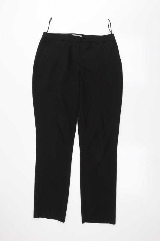 Womens UK Size 10 Nutmeg Regular Fit Black Trousers