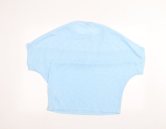 Womens UK Size M CASAMIA Blue Basic T-Shirt