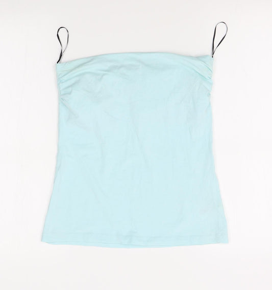 Womens UK Size M H&M Blue Basic Tank