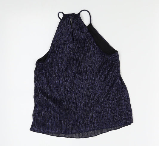 Miss Selfridge Womens Blue Basic Tank Size 8