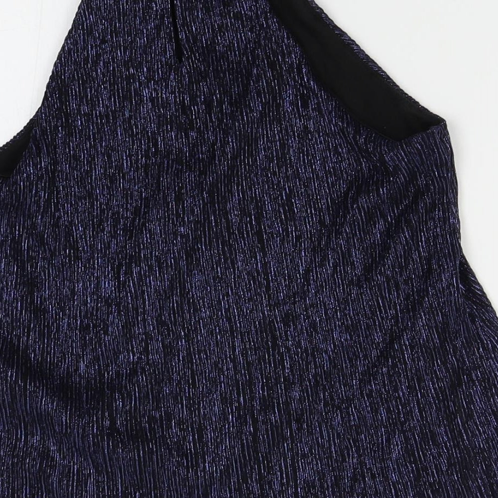 Miss Selfridge Womens Blue Basic Tank Size 8