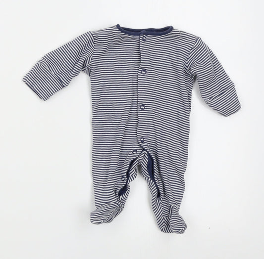 NEXT Baby Black Striped Babygrow One-Piece Size 0-3 Months