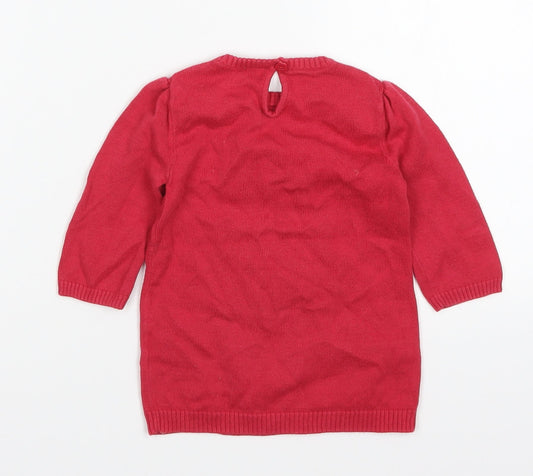 TU Baby Red Pullover Jumper Size 3-6 Months - Cat and Mouse