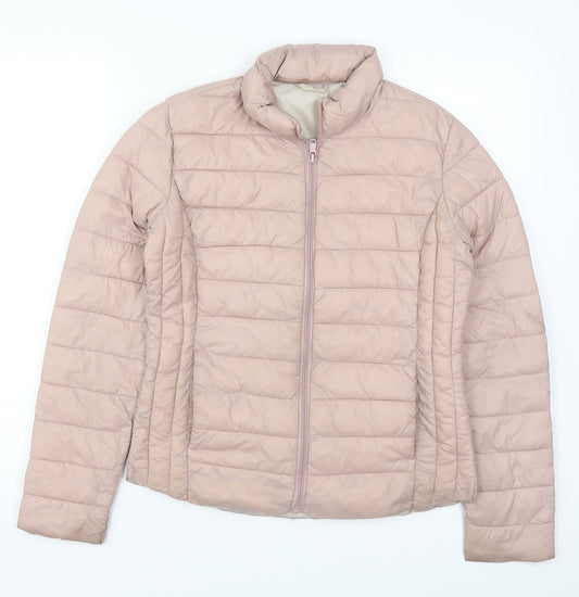 Womens UK Size 6 Primark Pink Quilted Coat