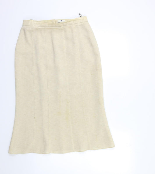 Frankenwalder Womens Beige Flare Skirt Size 10