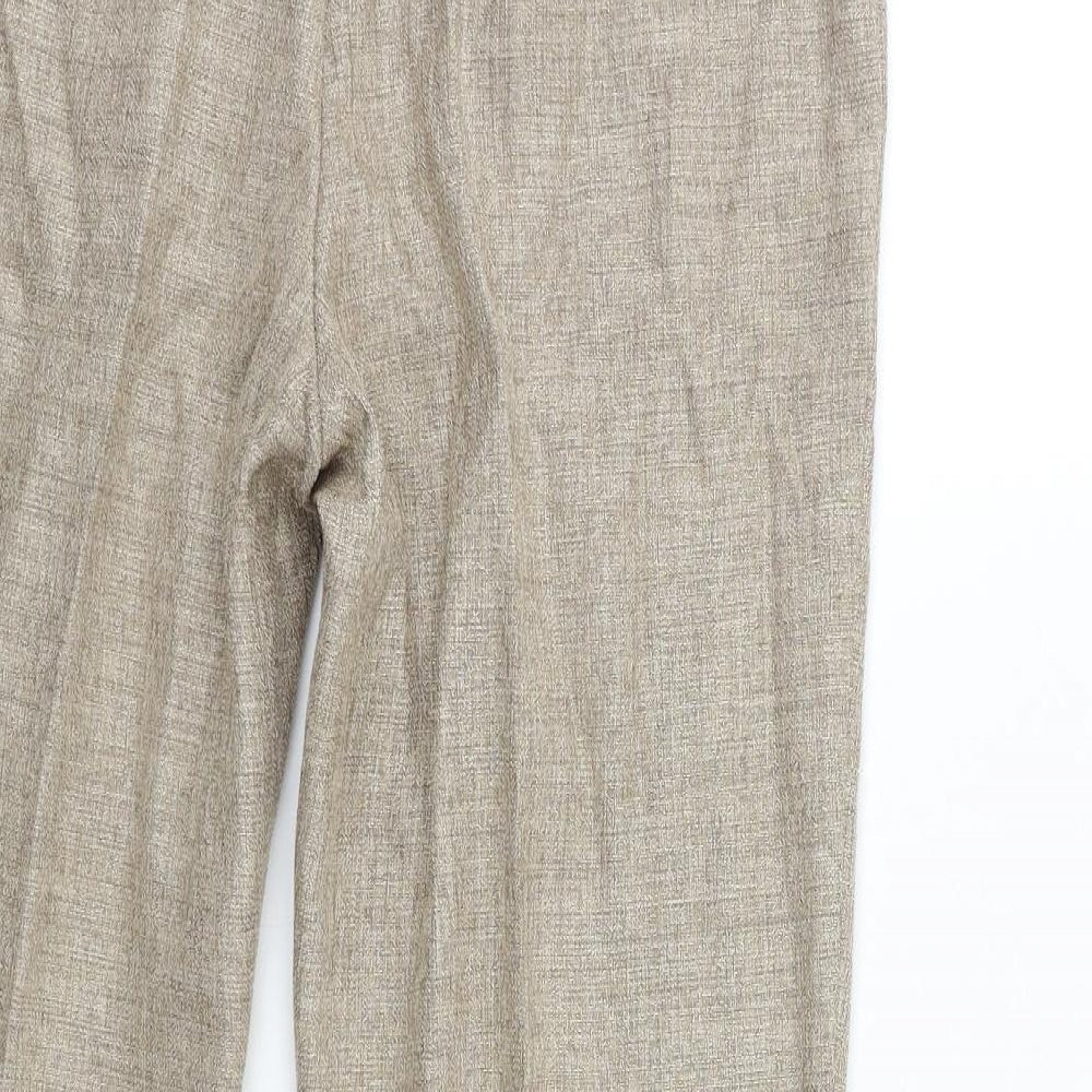 Womens UK Size 12 Marks and Spencer Regular Fit Beige Trousers