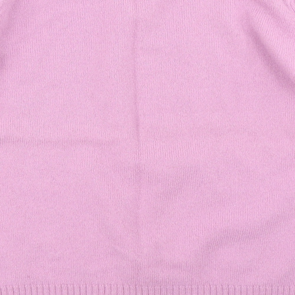 EWM Womens Pink Knit Pullover Jumper Size L