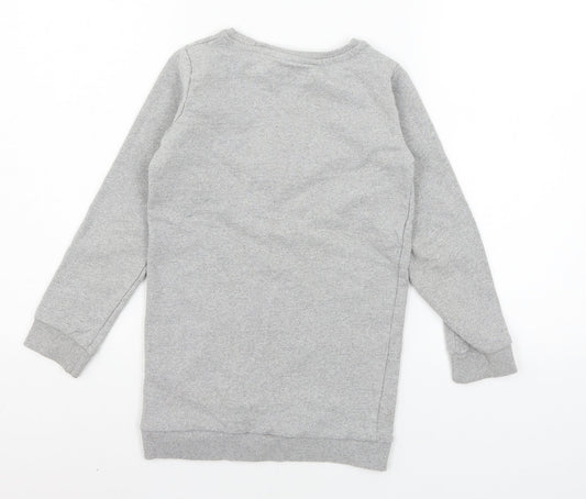 PEP & CO Girls Grey Jersey Pullover Sweatshirt Size 8-9 Years - Crush