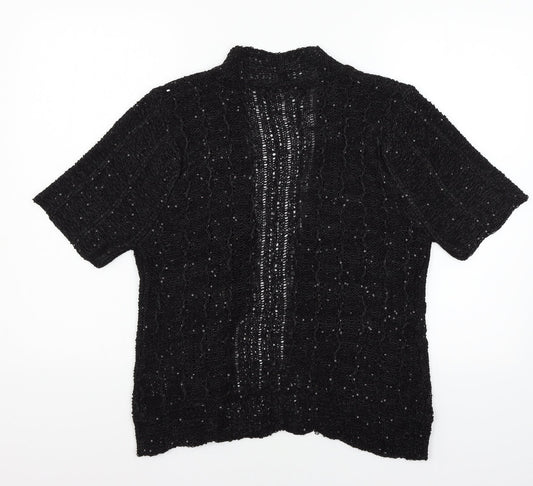 Womens UK Size M Alexara Black Cape Jumper