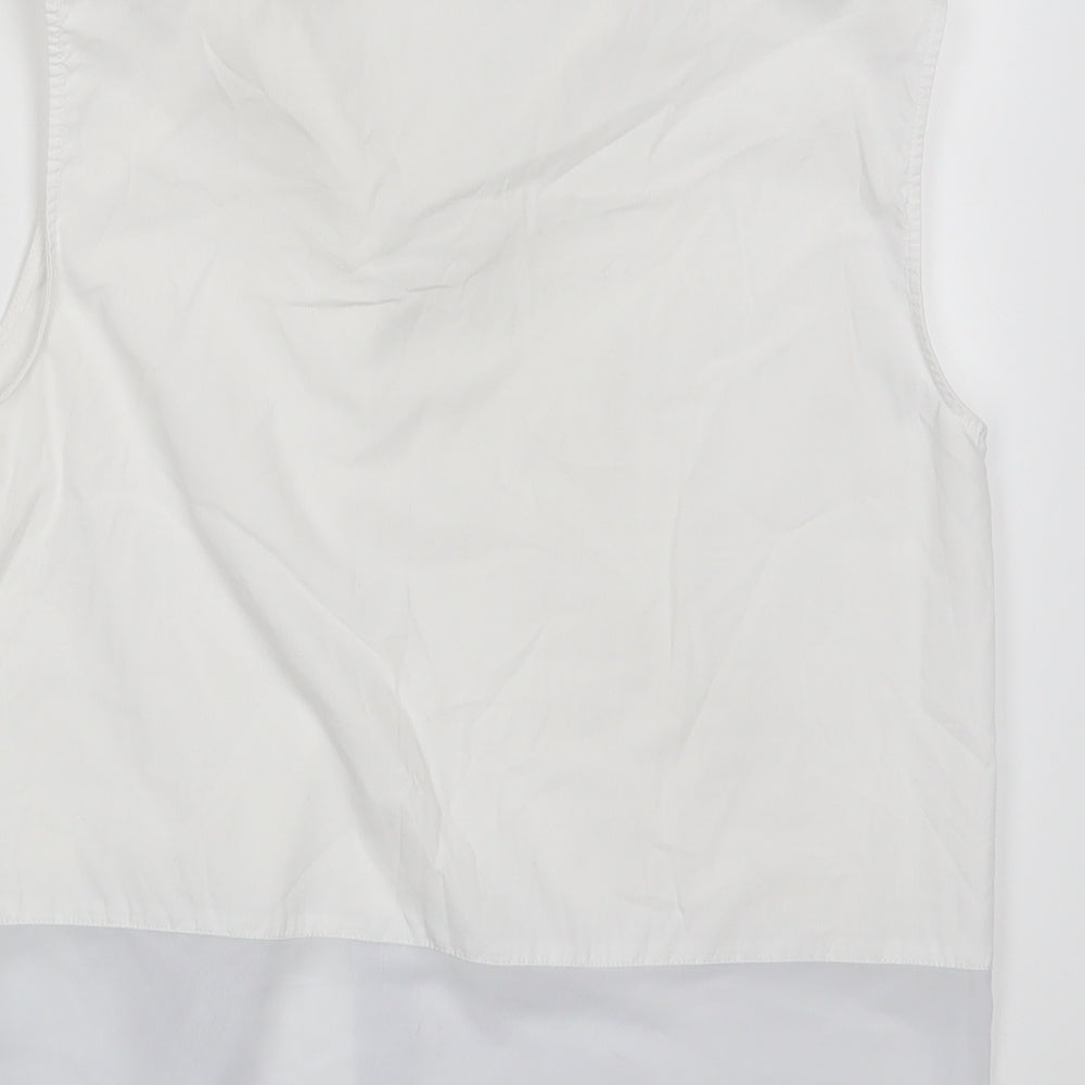 Womens UK Size 8 ASOS White Basic Button-Up