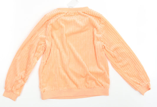 Collective Womens Orange Pullover Jumper Size 8