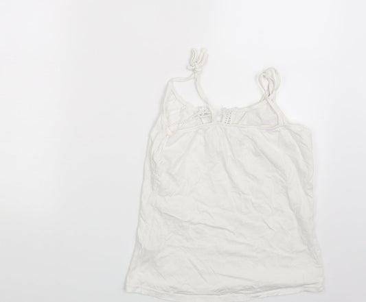 Womens UK Size 4 Love To Lounge White Basic Tank