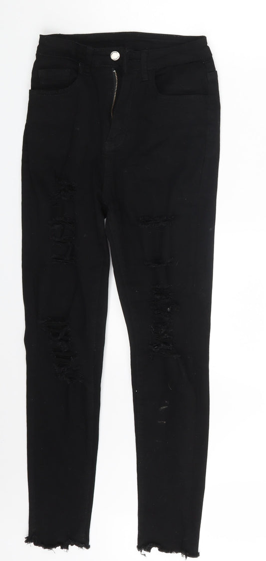 SHEIN Womens Black Denim Skinny Jeans Size XS L26 in
