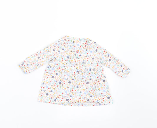 Marks and Spencer Girls White Floral A-Line Size 3-6 Months