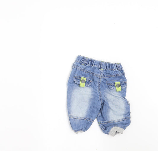 Marks and Spencer Boys Blue Denim Jogger Jeans Size 3-6 Months