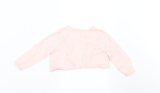 Gap Girls Pink Cardigan Jumper Size 6-9 Months
