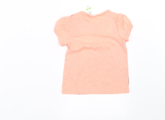 C&A Girls Orange Basic T-Shirt Size 12 Months - MINNIE MOUSE