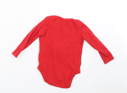 TU Baby Red Basic T-Shirt Size 12-18 Months - santa's little helper