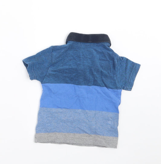 NEXT Boys Blue Spotted Basic Polo Size 6-9 Months