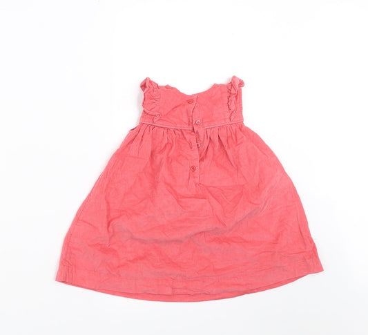 Marks and Spencer Girls Orange Corduroy A-Line Size 9-12 Months