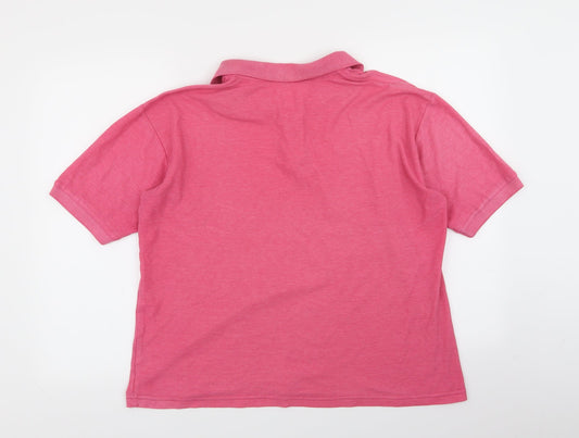 glassigue Mens Pink Polo Size M