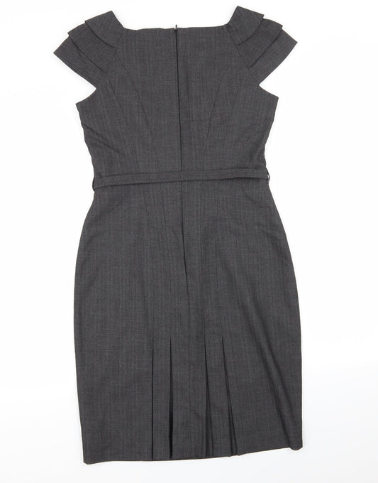 Warehouse Womens Grey A-Line Size 12