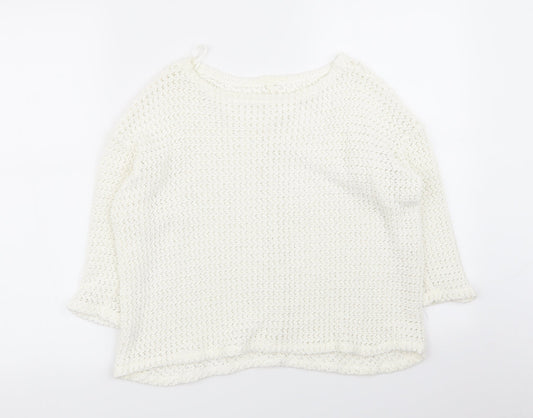 Womens UK Size 8 River Island White Pullover Jumper