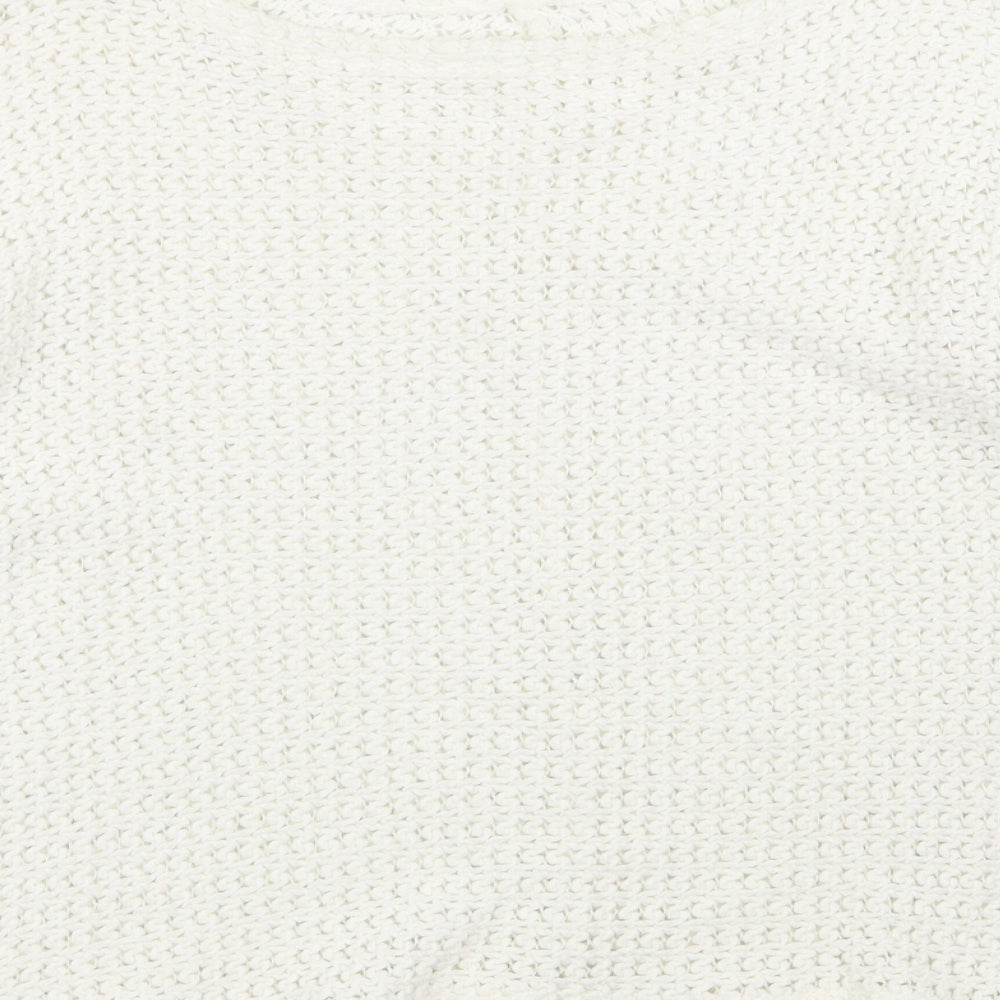 Womens UK Size 8 River Island White Pullover Jumper