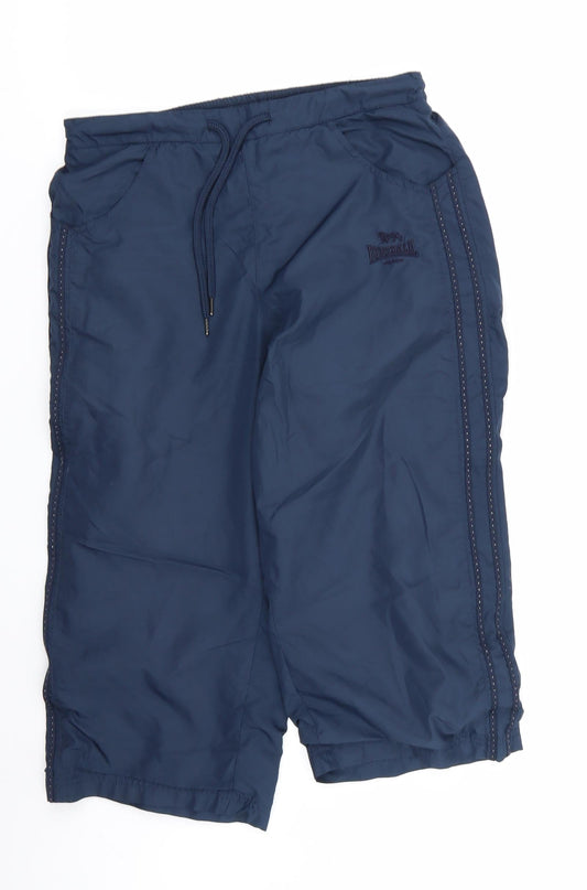 Womens UK Size 6 Lonsdale Regular Fit Capri Blue Trousers
