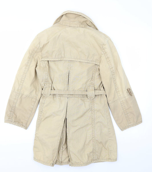 Topshop Womens Beige Jacket Coat Size 8