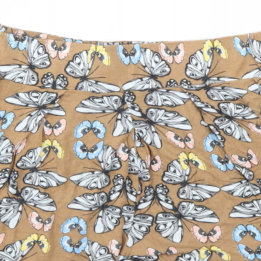 River Island Womens Multicoloured Animal Print Cut-Off Shorts Size 8 - Stretch waistband