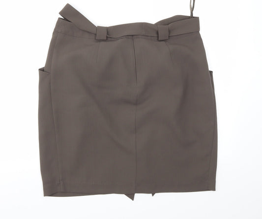 M&S Womens Green   A-Line Skirt Size 12